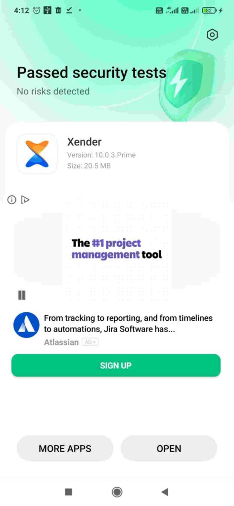 Launch Xender App